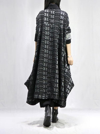 Vintage Printed Cape Outwears