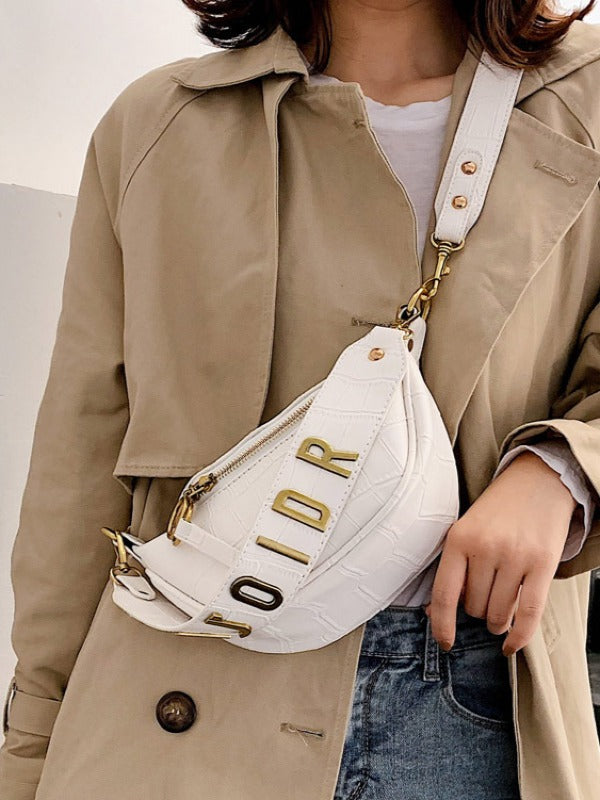 Solid Color Crocodile Pattern Leisure Bags