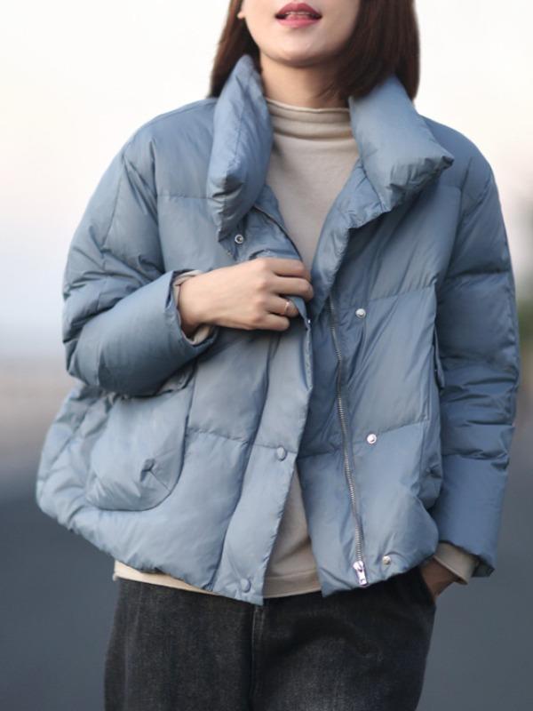Plain Lightweight Down Coat