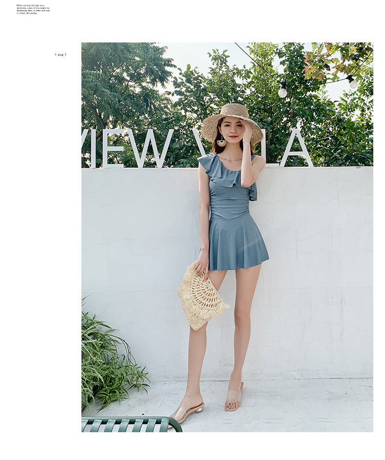 20012 Siamese Skirt Swimwear Size Slim Conservative Swimwear