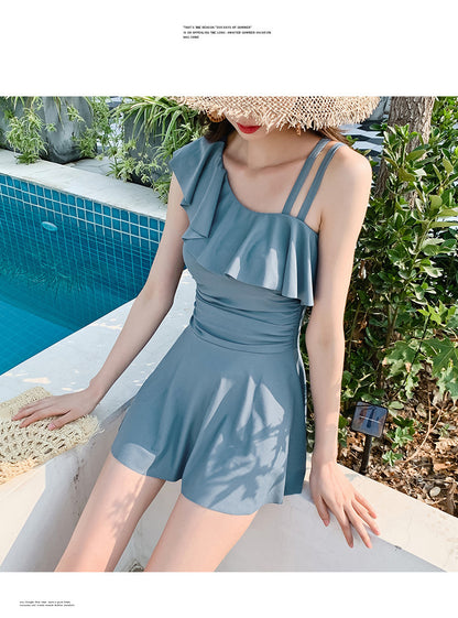 20012 Siamese Skirt Swimwear Size Slim Conservative Swimwear