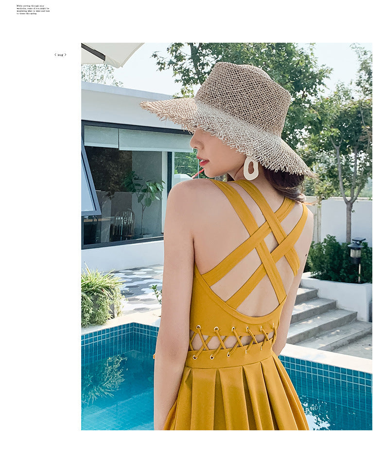 BELLY THIN CONSERVATIVE SKIRT SWIMSUIT