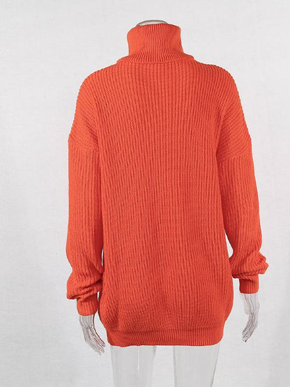 Printed High-Neck Loose Sweater ACTIVE WEAR