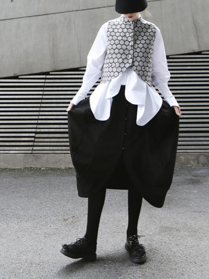 PEARL-BREASTED LANTERN SKIRT