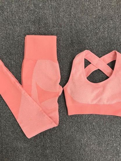 Seamless Backless Tank&Fitness Leggings Suits