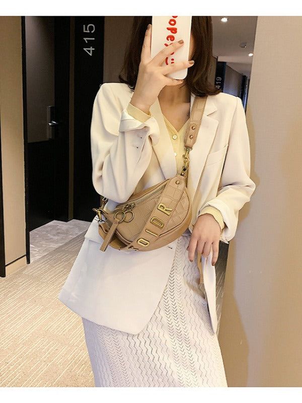 Solid Color Crocodile Pattern Leisure Bags