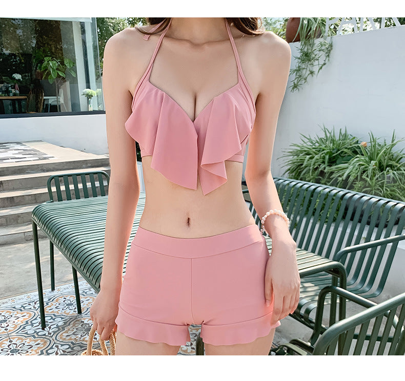 Belly thin conservative skirt swimsuit