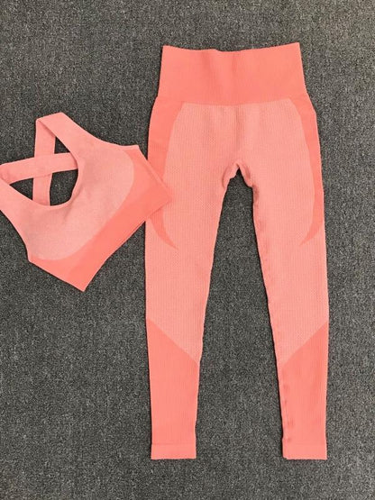 Seamless Backless Tank&Fitness Leggings Suits