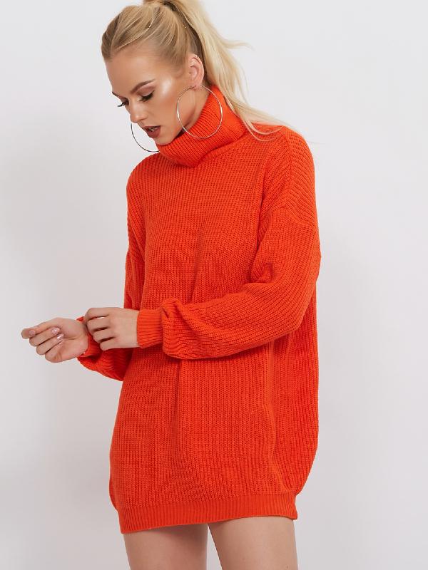 Printed High-Neck Loose Sweater ACTIVE WEAR