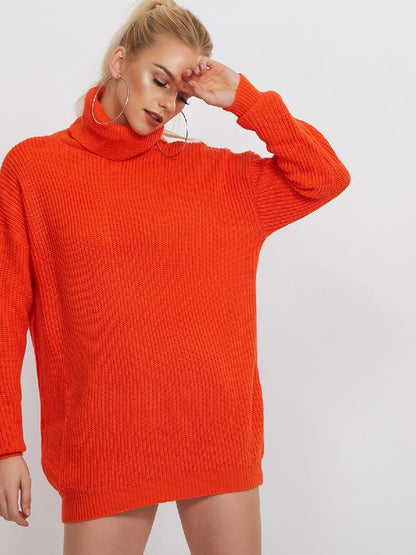 Printed High-Neck Loose Sweater ACTIVE WEAR