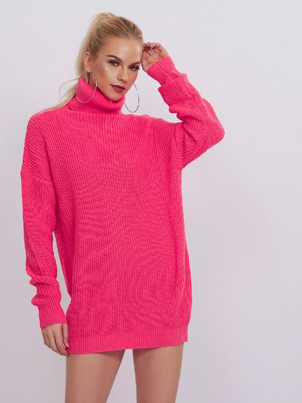 Printed High-Neck Loose Sweater ACTIVE WEAR