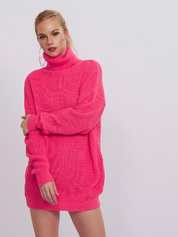 Printed High-Neck Loose Sweater ACTIVE WEAR