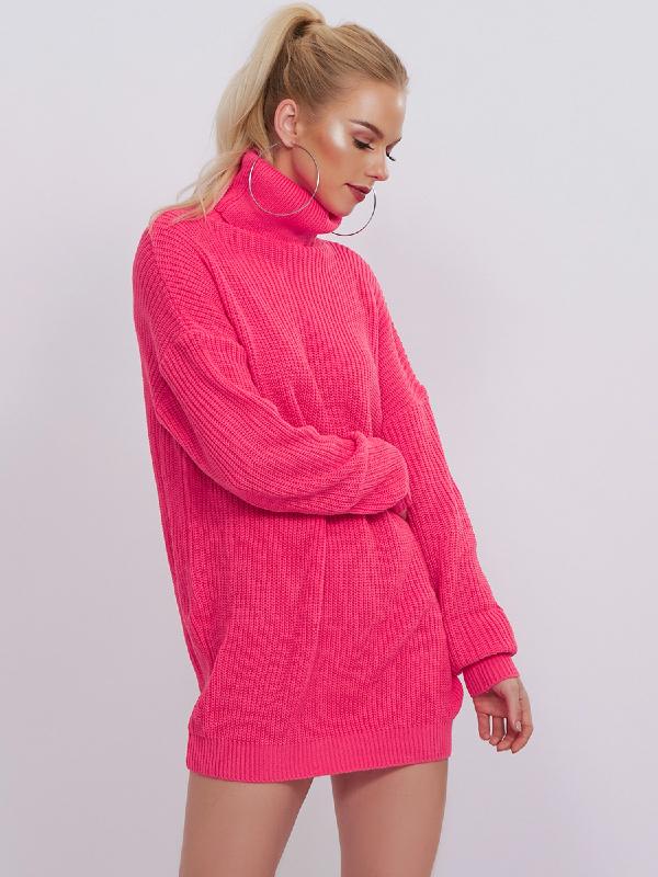 Printed High-Neck Loose Sweater ACTIVE WEAR