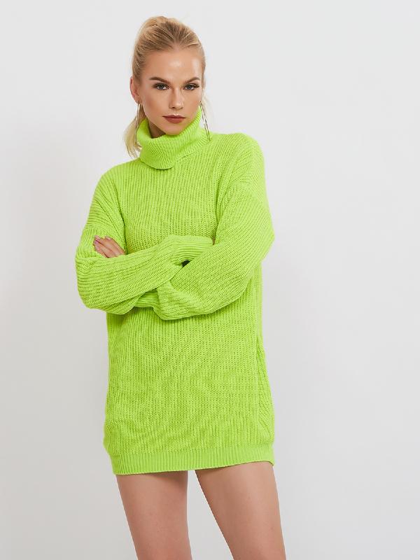 Printed High-Neck Loose Sweater ACTIVE WEAR