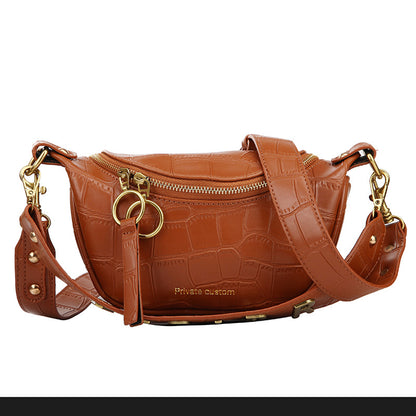 Solid Color Crocodile Pattern Leisure Bags