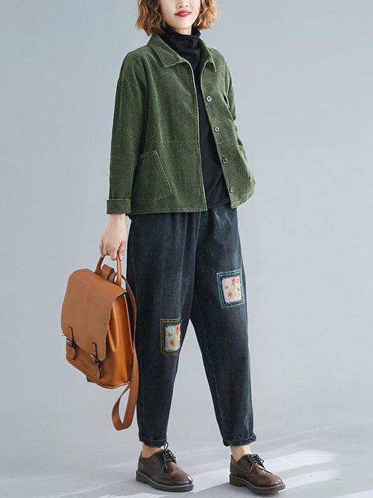 Vintage Loose Corduroy Casual Coat