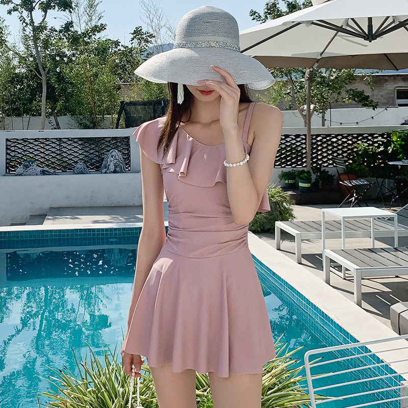 20012 Siamese Skirt Swimwear Size Slim Conservative Swimwear