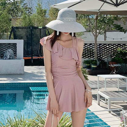 20012 Siamese Skirt Swimwear Size Slim Conservative Swimwear