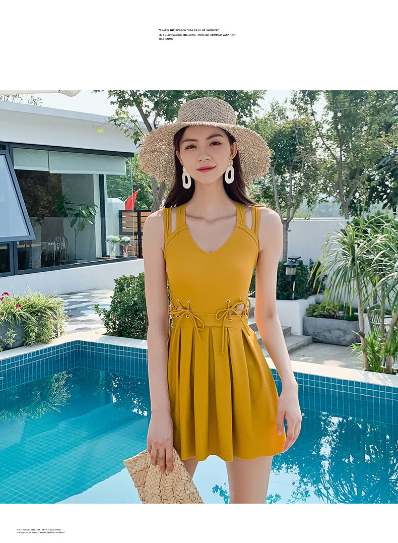 BELLY THIN CONSERVATIVE SKIRT SWIMSUIT