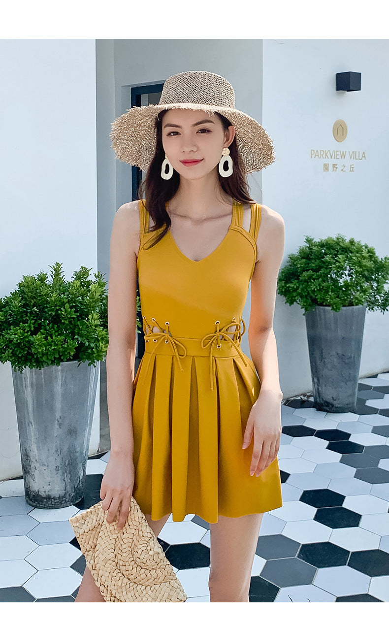 BELLY THIN CONSERVATIVE SKIRT SWIMSUIT