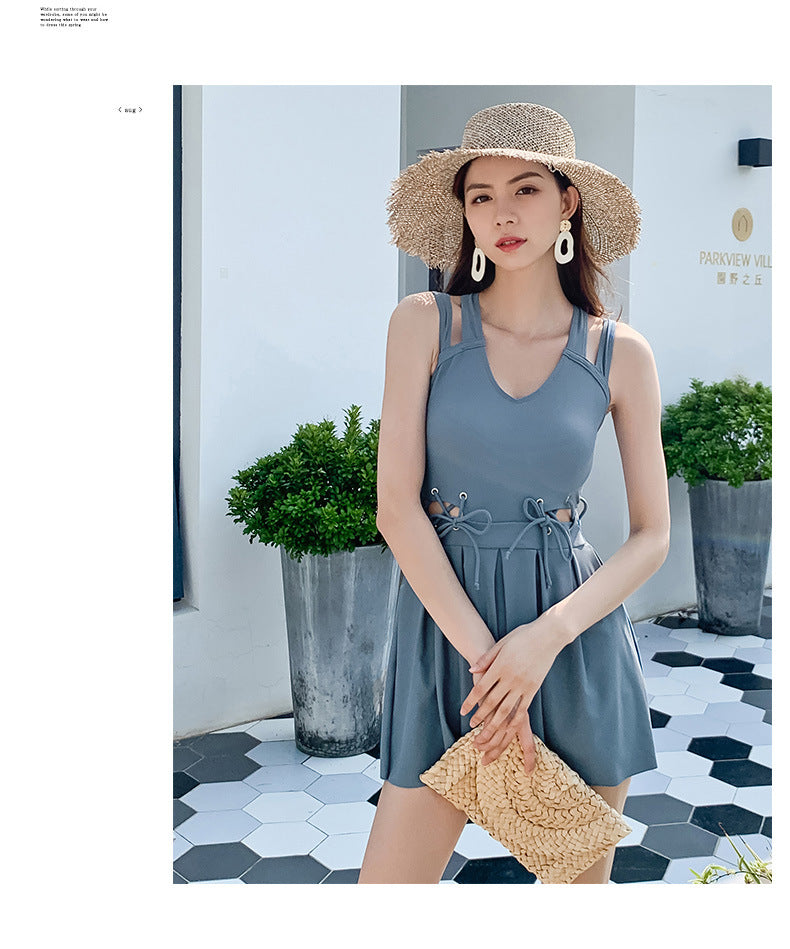 BELLY THIN CONSERVATIVE SKIRT SWIMSUIT