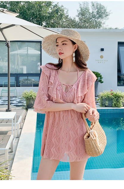Belly thin conservative skirt swimsuit