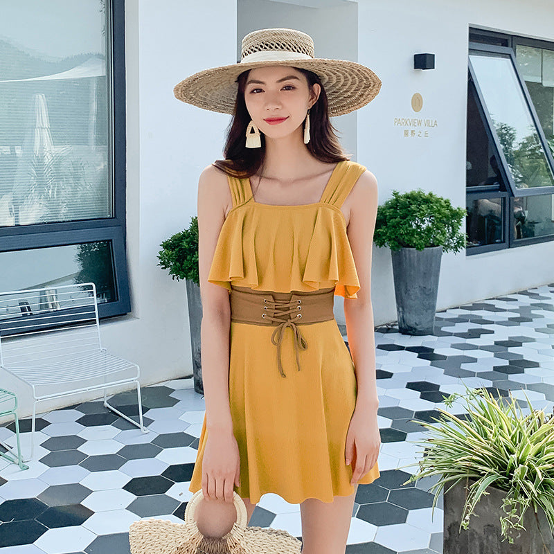 BELLY THIN CONSERVATIVE SKIRT SWIMSUIT