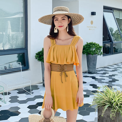 BELLY THIN CONSERVATIVE SKIRT SWIMSUIT