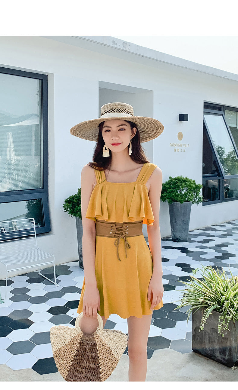 BELLY THIN CONSERVATIVE SKIRT SWIMSUIT