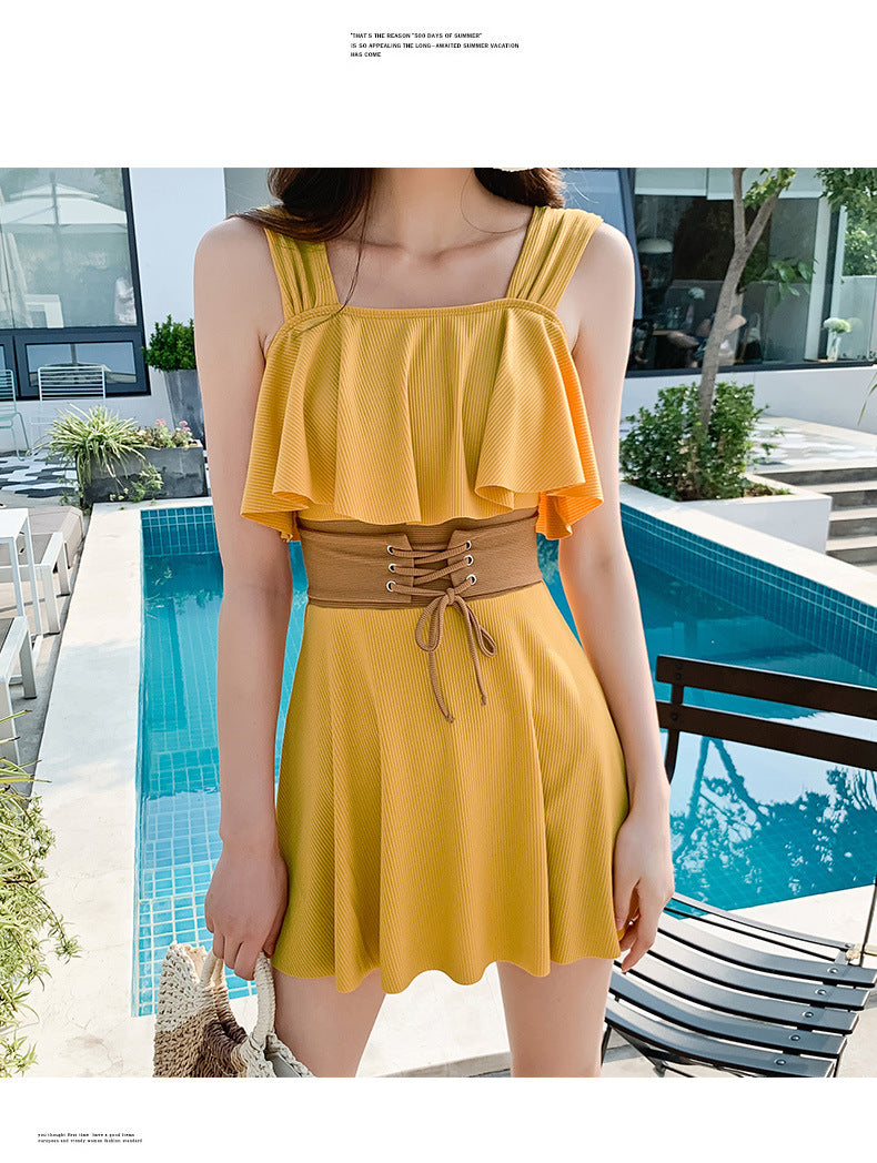 BELLY THIN CONSERVATIVE SKIRT SWIMSUIT