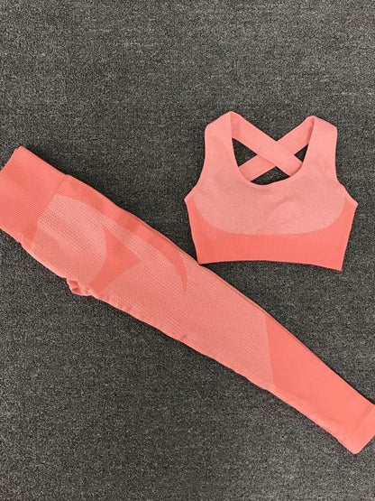 Seamless Backless Tank&Fitness Leggings Suits