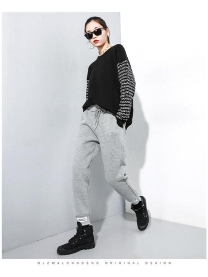 CASUAL SOLID ELASTICITY WAIST THICKEN HAREM PANTS - Zebrant