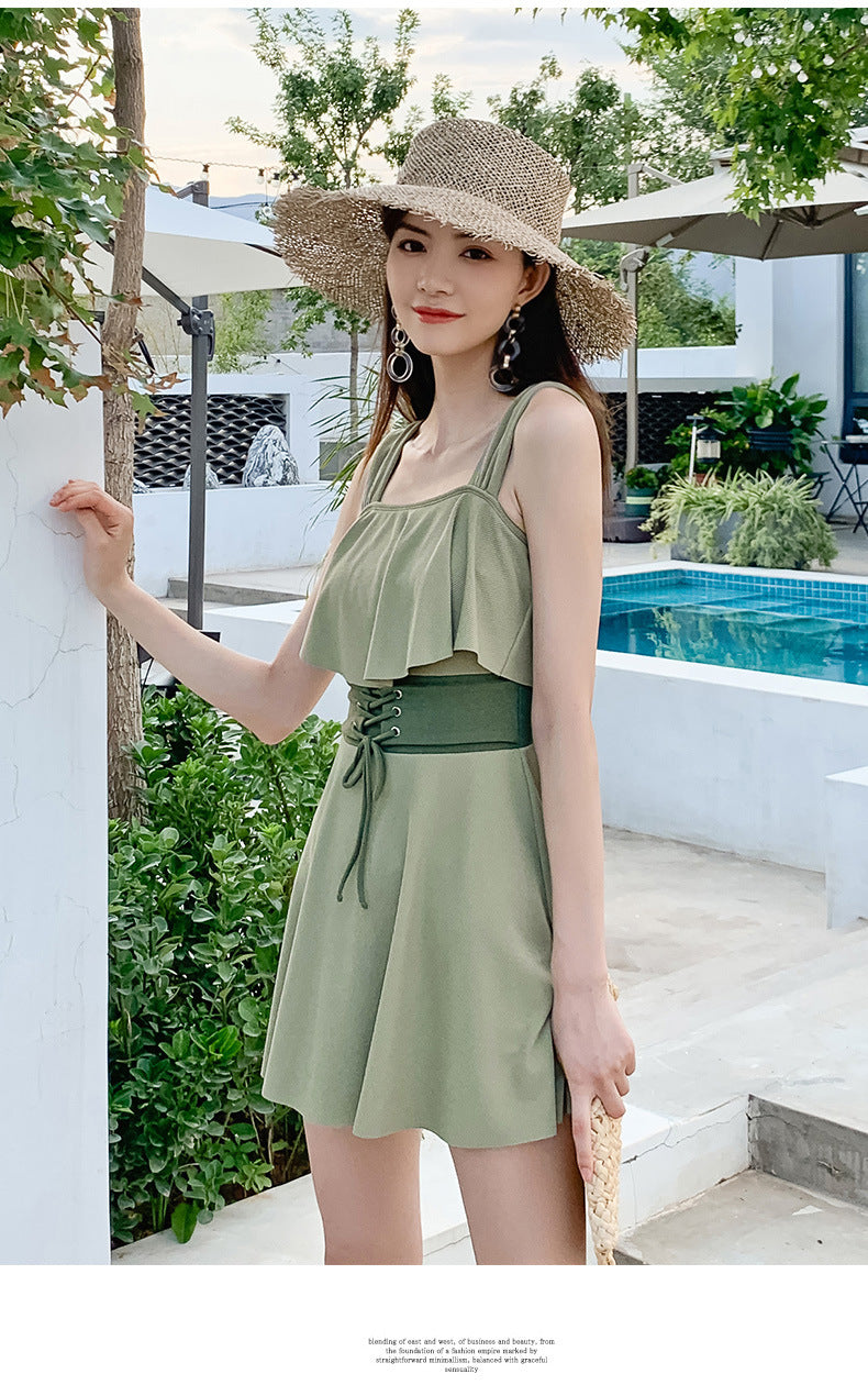 BELLY THIN CONSERVATIVE SKIRT SWIMSUIT