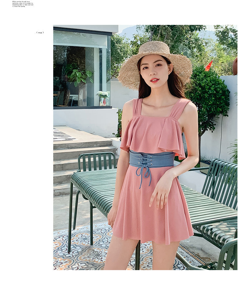 BELLY THIN CONSERVATIVE SKIRT SWIMSUIT