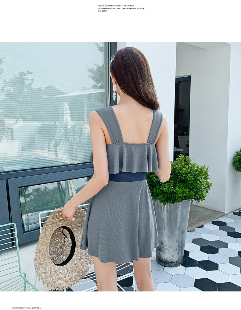 BELLY THIN CONSERVATIVE SKIRT SWIMSUIT