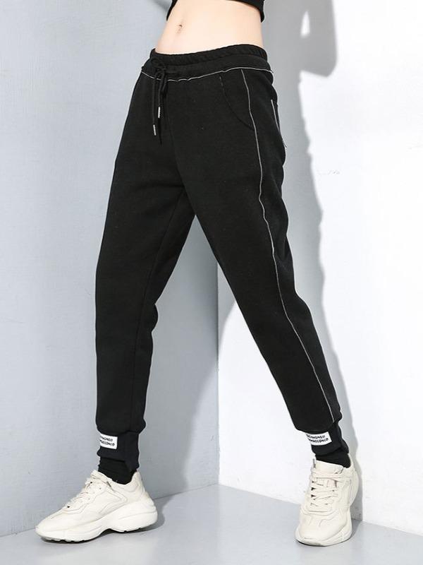 CASUAL SOLID ELASTICITY WAIST THICKEN HAREM PANTS - Zebrant