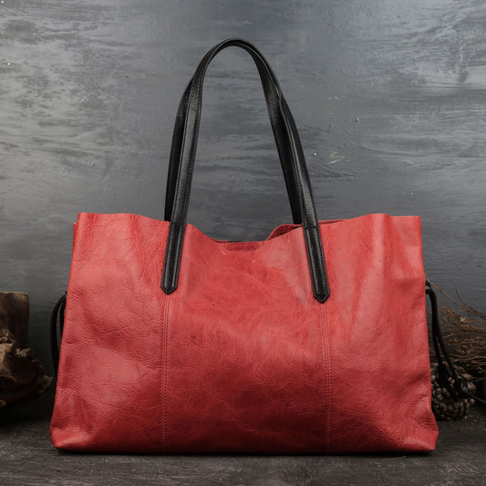 WOMEN GENUINE LEATHER VINTAGE TOTEM DESIGNER HANDBAG SHOULDER BAG