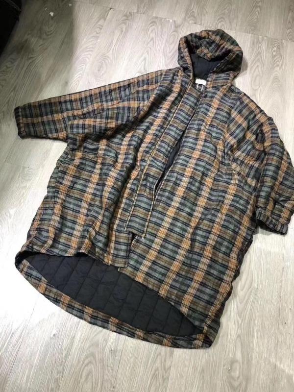 Vintage Plaid Long Hooded Coat