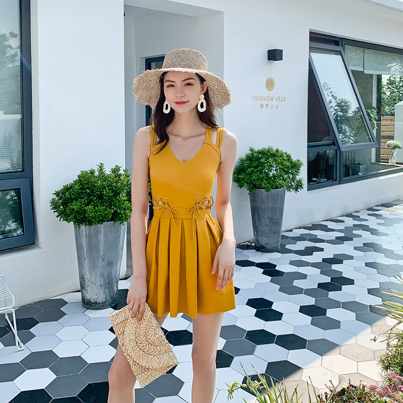 BELLY THIN CONSERVATIVE SKIRT SWIMSUIT