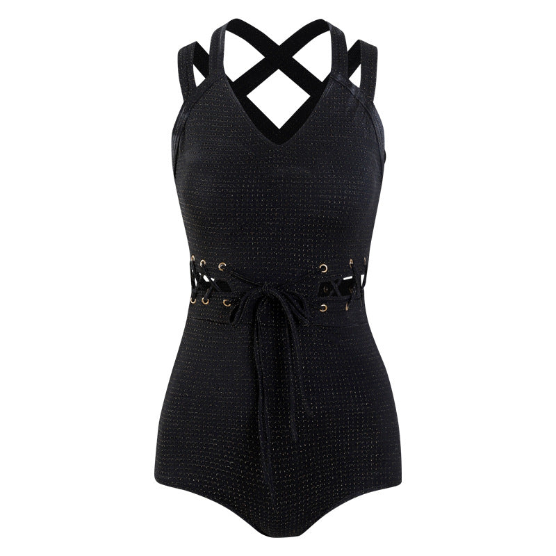 Women's one piece skirt swimsuit