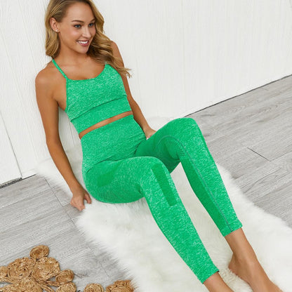 Seamless Tank&Fitness Leggings Suits ACTIVE WEAR