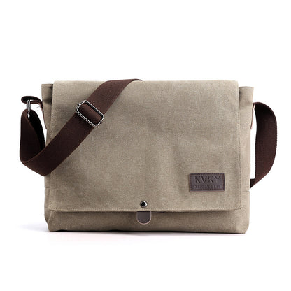 Men's Canvas Messenger Bag 2019 new fashion trend single shoulder bag men's leisure multi-functional lightweight men's bag