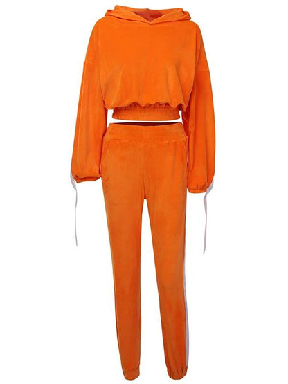 Fashion 2 Colors Sports Top And Athletic Pants Suits ACTIVE WEAR