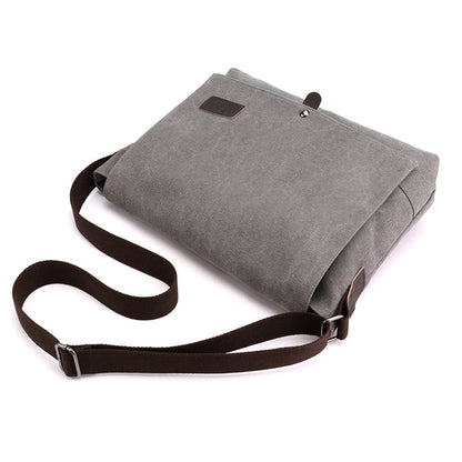 Men's Canvas Messenger Bag 2019 new fashion trend single shoulder bag men's leisure multi-functional lightweight men's bag