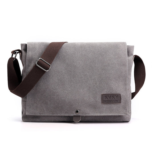 Men's Canvas Messenger Bag 2019 new fashion trend single shoulder bag men's leisure multi-functional lightweight men's bag