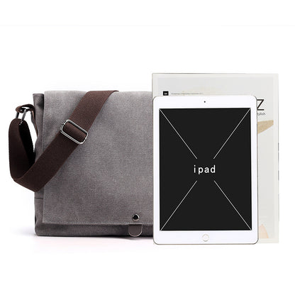 Men's Canvas Messenger Bag 2019 new fashion trend single shoulder bag men's leisure multi-functional lightweight men's bag