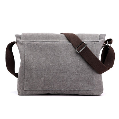 Men's Canvas Messenger Bag 2019 new fashion trend single shoulder bag men's leisure multi-functional lightweight men's bag