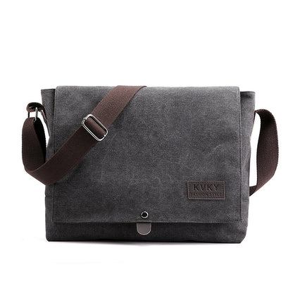 Men's Canvas Messenger Bag 2019 new fashion trend single shoulder bag men's leisure multi-functional lightweight men's bag