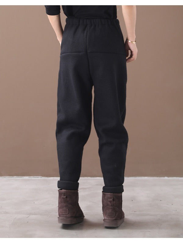 LOOSE STITCHING VELVET THICKENING PANTS