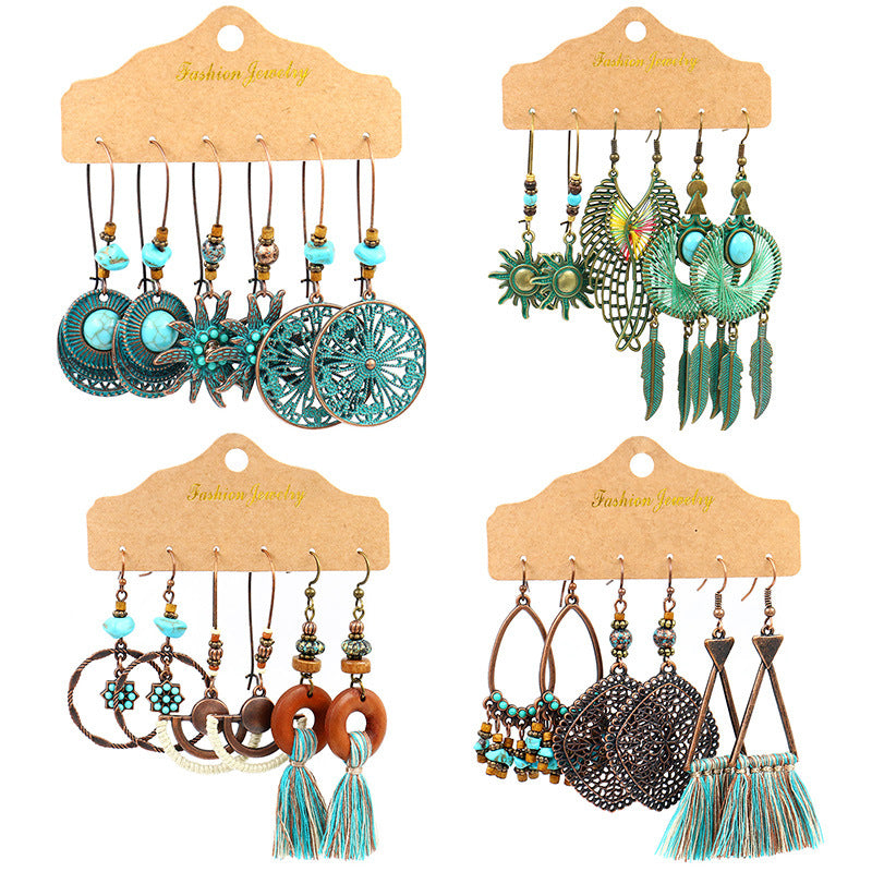Fashion irregular tassel earrings